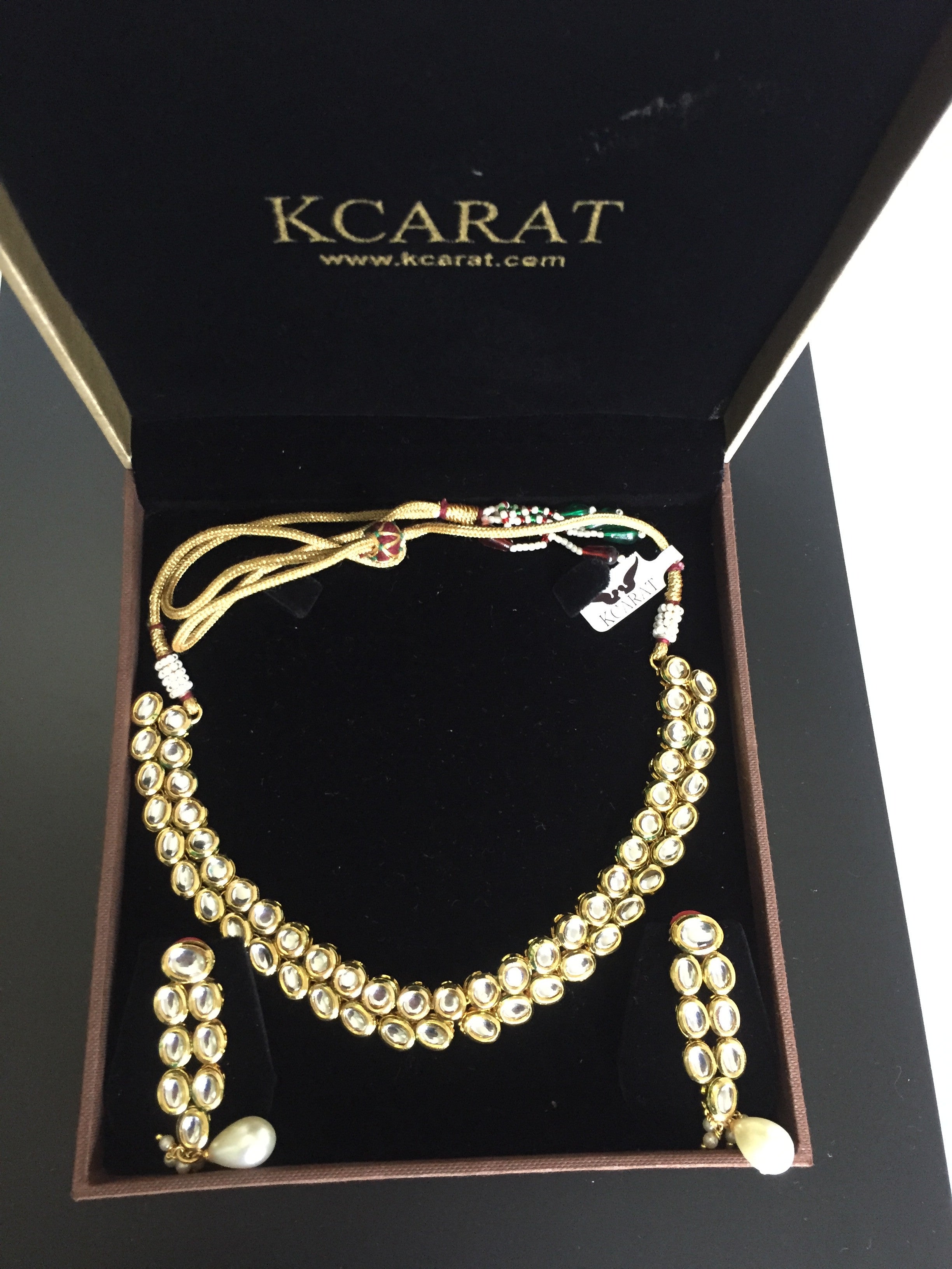 Dual Kundan String Necklace Set