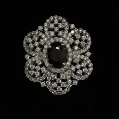 Flower Garnet Ring
