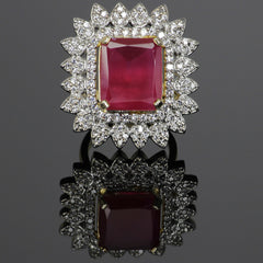 Ruby Leaf Ring