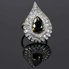 Garnet Droplet Ring